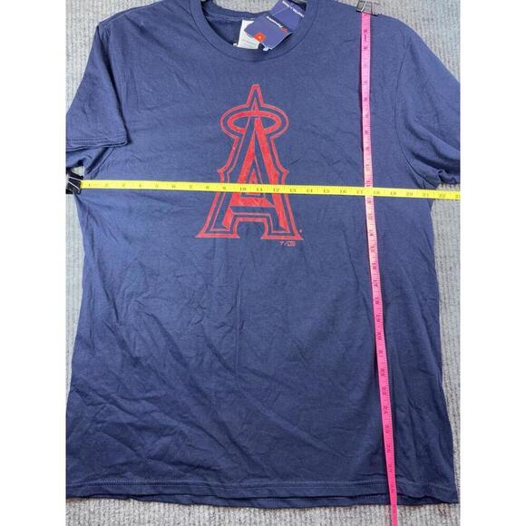 Los Angeles Angels MLB Fanatics Navy Team Logo TShirt Men's LARGE A With Halo - Picture 5 of 8